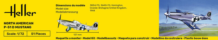 Heller 80268 P-51 Mustang Bouwpakket Schaal 1:72