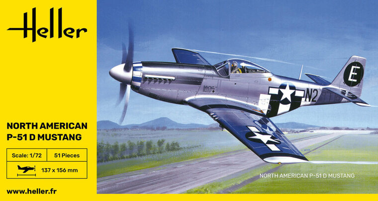 Heller 80268 P-51 Mustang Bouwpakket Schaal 1:72