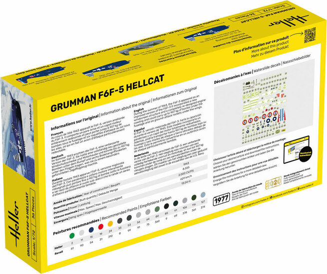 Heller 80272 F6F Hellcat Bouwpakket Schaal 1:72