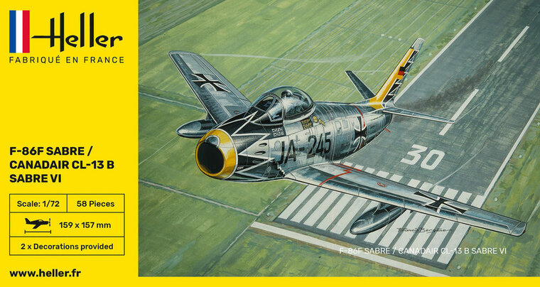 Heller 80277 F-86F SABRE / CANADAIR CL-13 B Sabre VI Bouwpakket Schaal 1:72