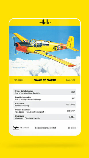 Heller 80287 SAFIR 91 Bouwpakket Schaal 1:72