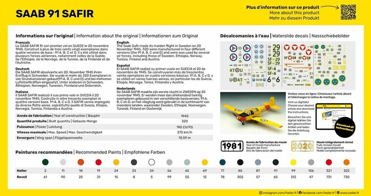 Heller 80287 SAFIR 91 Bouwpakket Schaal 1:72