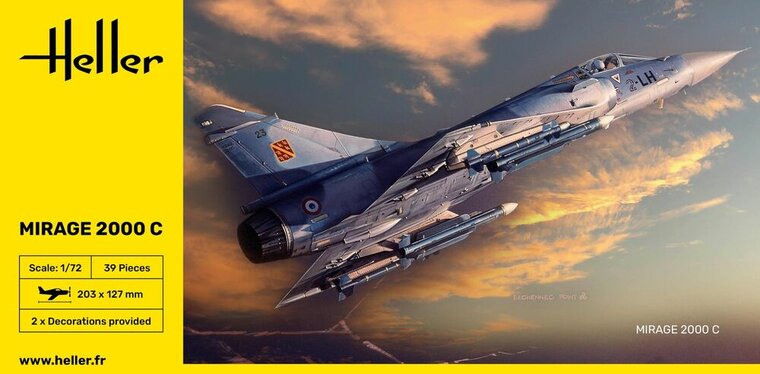 Heller 80303 Mirage 2000 C Bouwpakket Schaal 1:72