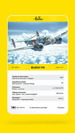 Heller 80312 Bloch 174 Bouwpakket Schaal 1:72