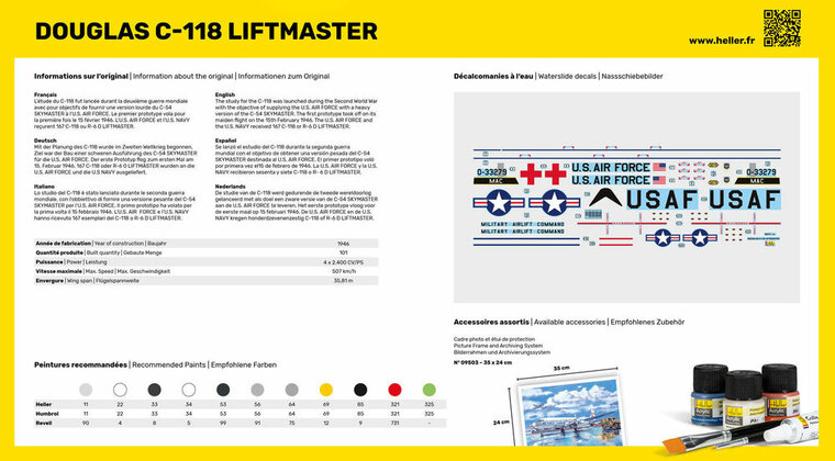 Heller 80317 C-118 LIFTMASTER Bouwpakket Schaal 1:72