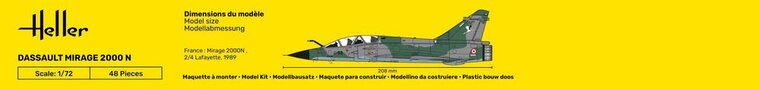 Heller 80321 Mirage 2000 N Bouwpakket Schaal 1:72