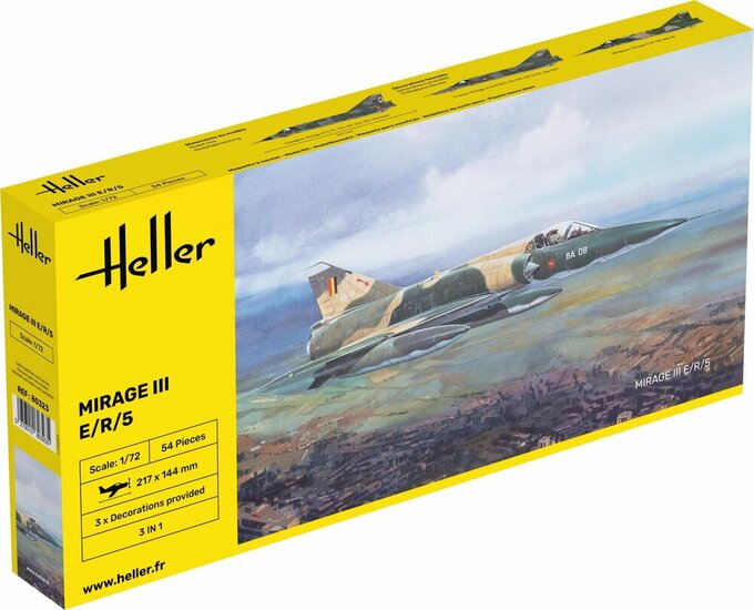 Heller 80323 Mirage III E Bouwpakket Schaal 1:72