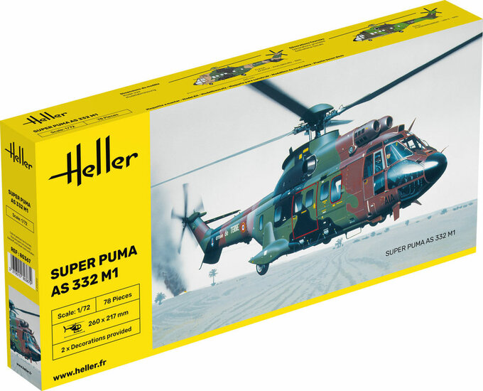 Heller 80367 Super Puma AS 332 M1 Bouwpakket Schaal 1:72 vliegtuig/helikopter