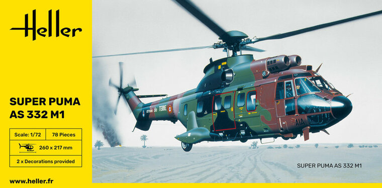 Heller 80367 Super Puma AS 332 M1 Bouwpakket Schaal 1:72 vliegtuig/helikopter
