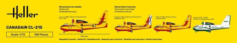 Heller 80373 Canadair CL-215 Bouwpakket Schaal 1:72 vliegtuig