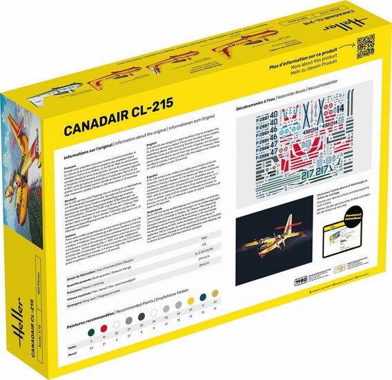 Heller 80373 Canadair CL-215 Bouwpakket Schaal 1:72 vliegtuig
