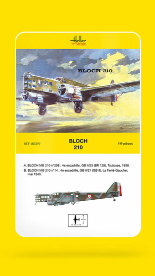 Heller 80397 BLOCH 210 &quot;Heller Museum Bouwpakket Schaal 1:72