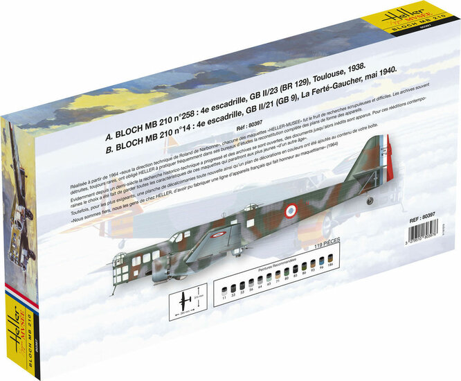 Heller 80397 BLOCH 210 &quot;Heller Museum Bouwpakket Schaal 1:72