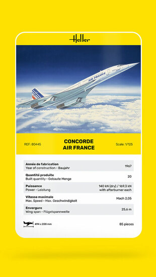 Heller 80445 Concorde AF Bouwpakket Schaal 1:125