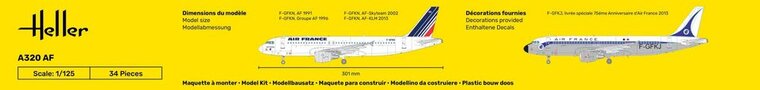 Heller 80448 A 320 AF Bouwpakket Schaal 1:125
