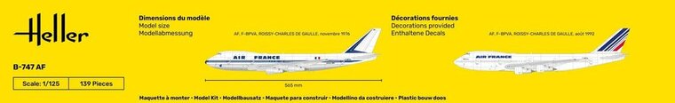 Heller 80459 B-747 AF Bouwpakket Schaal 1:125