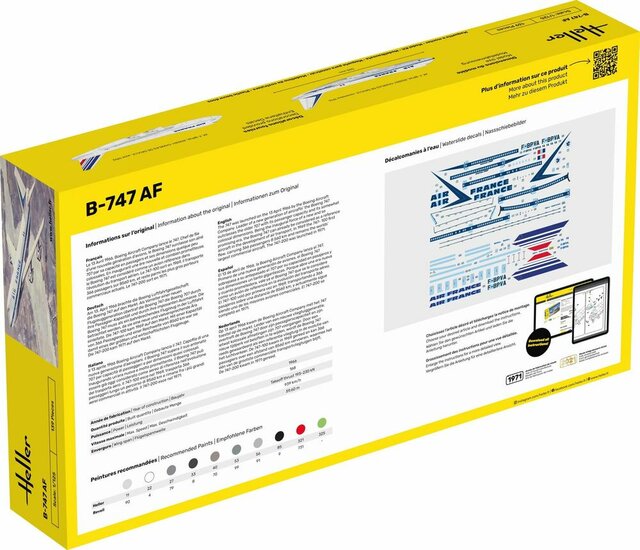 Heller 80459 B-747 AF Bouwpakket Schaal 1:125