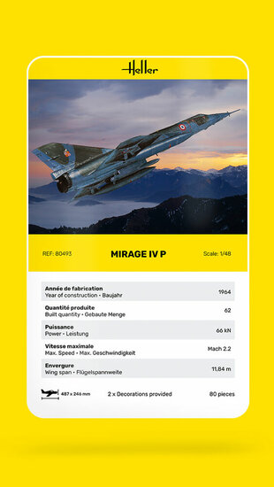 Heller 80493 Mirage IV P Bouwpakket Schaal 1:48