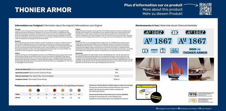 Heller 80609 Thonier Armor Bouwpakket Schaal 1:125