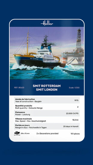 Heller 80620 Smit Rotterdam/ Smit London Bouwpakket Schaal 1:200