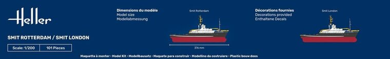 Heller 80620 Smit Rotterdam/ Smit London Bouwpakket Schaal 1:200