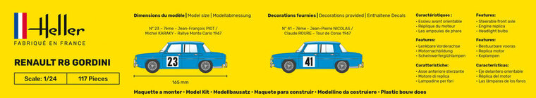 Heller 80700 Renault R8 Gordini Bouwpakket Schaal 1:24