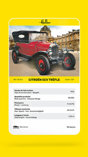 Heller 80702 Citroen Trefle Bouwpakket Schaal 1:24