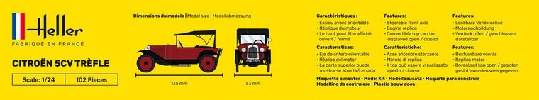 Heller 80702 Citroen Trefle Bouwpakket Schaal 1:24