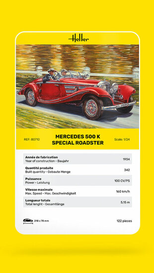Heller 80710 500 K Special Roadster Bouwpakket Schaal 1:24