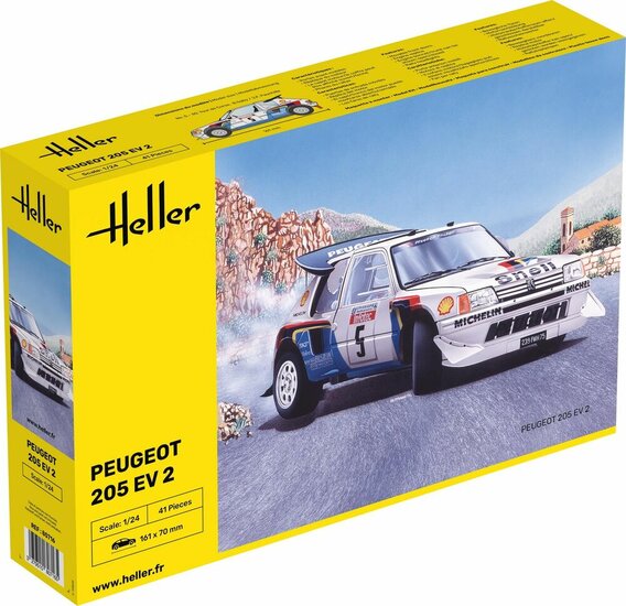 Heller 80716 Peugeot 205 EV 2 Bouwpakket Schaal 1:24