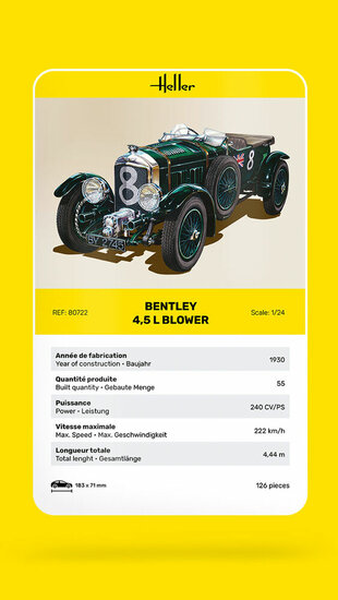 Heller 80722 Bentley Blower Bouwpakket Schaal 1:24