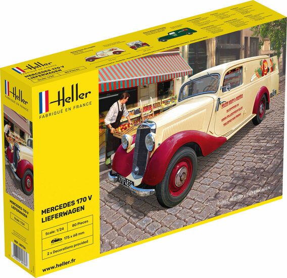 Heller 80736 MB 170 Lieferwagen Bouwpakket Schaal 1:24