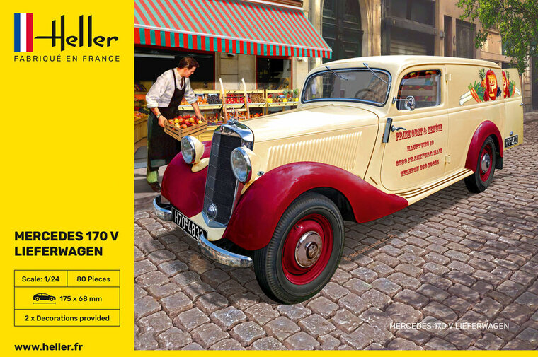 Heller 80736 MB 170 Lieferwagen Bouwpakket Schaal 1:24