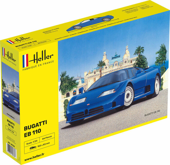 Heller 80738 BUGATTI EB 110 Bouwpakket Schaal 1:24