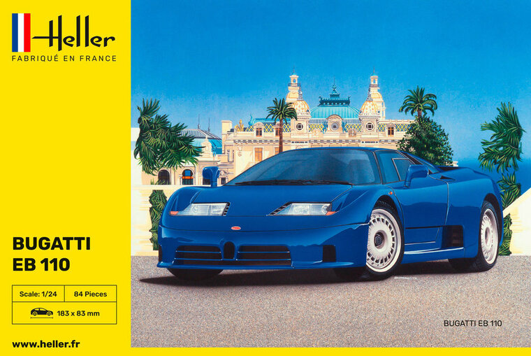 Heller 80738 BUGATTI EB 110 Bouwpakket Schaal 1:24