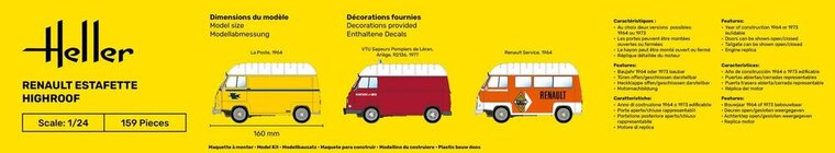 Heller 80740 Estafette Highroof Bouwpakket Schaal 1:24