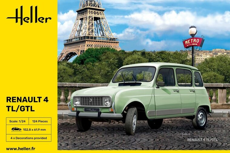 Heller 80759 Renault 4TL/GTL Bouwpakket Schaal 1:24