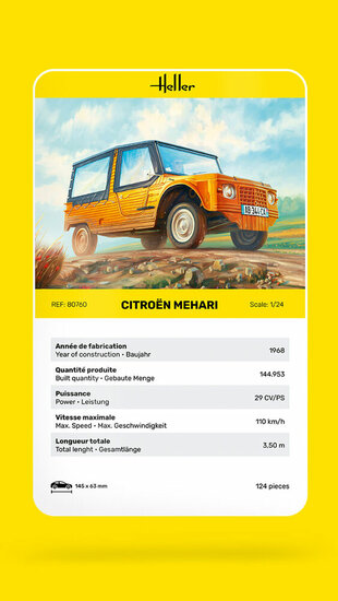 Heller 80760 Citroen Mehari (Version 1) Bouwpakket Schaal 1:24