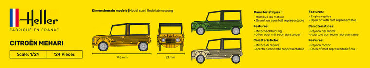 Heller 80760 Citroen Mehari (Version 1) Bouwpakket Schaal 1:24