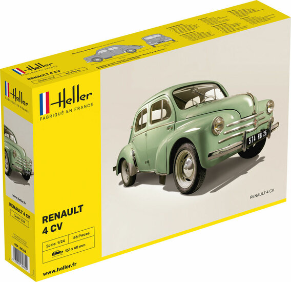 Heller 80762 Renault 4 CV Bouwpakket Schaal 1:24