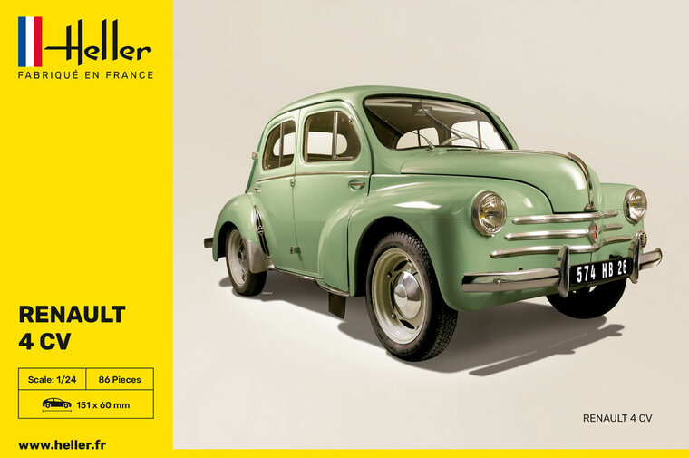 Heller 80762 Renault 4 CV Bouwpakket Schaal 1:24