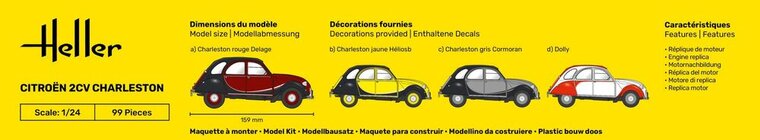 Heller 80766 Citroen 2CV Charleston Bouwpakket Schaal 1:24