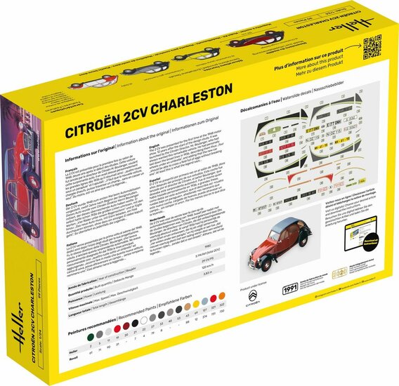 Heller 80766 Citroen 2CV Charleston Bouwpakket Schaal 1:24
