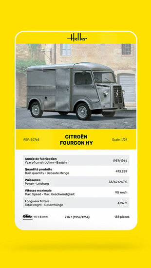 Heller 80768 Citroen Fourgon HY Bouwpakket Schaal 1:24