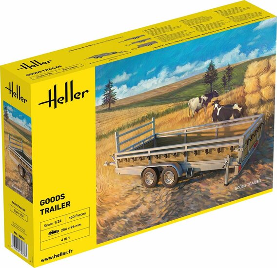Heller 80778 Goods Trailer Bouwpakket Schaal 1:24