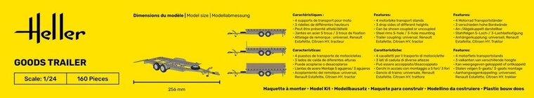 Heller 80778 Goods Trailer Bouwpakket Schaal 1:24