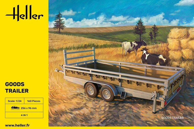 Heller 80778 Goods Trailer Bouwpakket Schaal 1:24