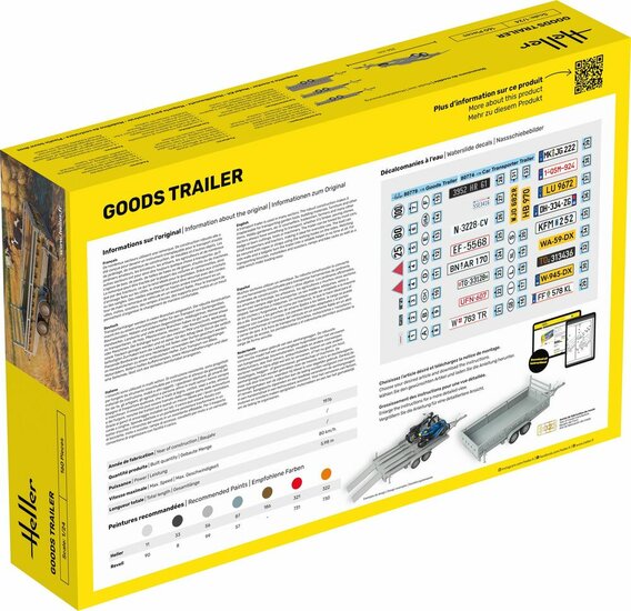 Heller 80778 Goods Trailer Bouwpakket Schaal 1:24
