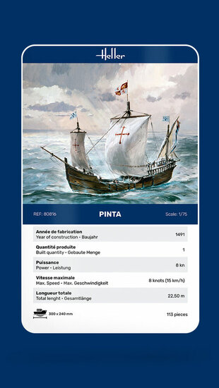 Heller 80816 Pinta Bouwpakket Schaal 1:75