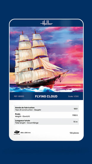 Heller 80830 Flying Cloud Bouwpakket Schaal 1:200